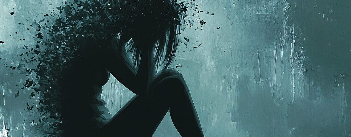 ai generated, broken, surreal, cracked, emotion, pain, fragility, mental health, artwork, resilience, haunting, anguish, symbolic, sadness, despair, human, psychological, introspective, artistic, emotional, deep, reflective, shattered, trauma